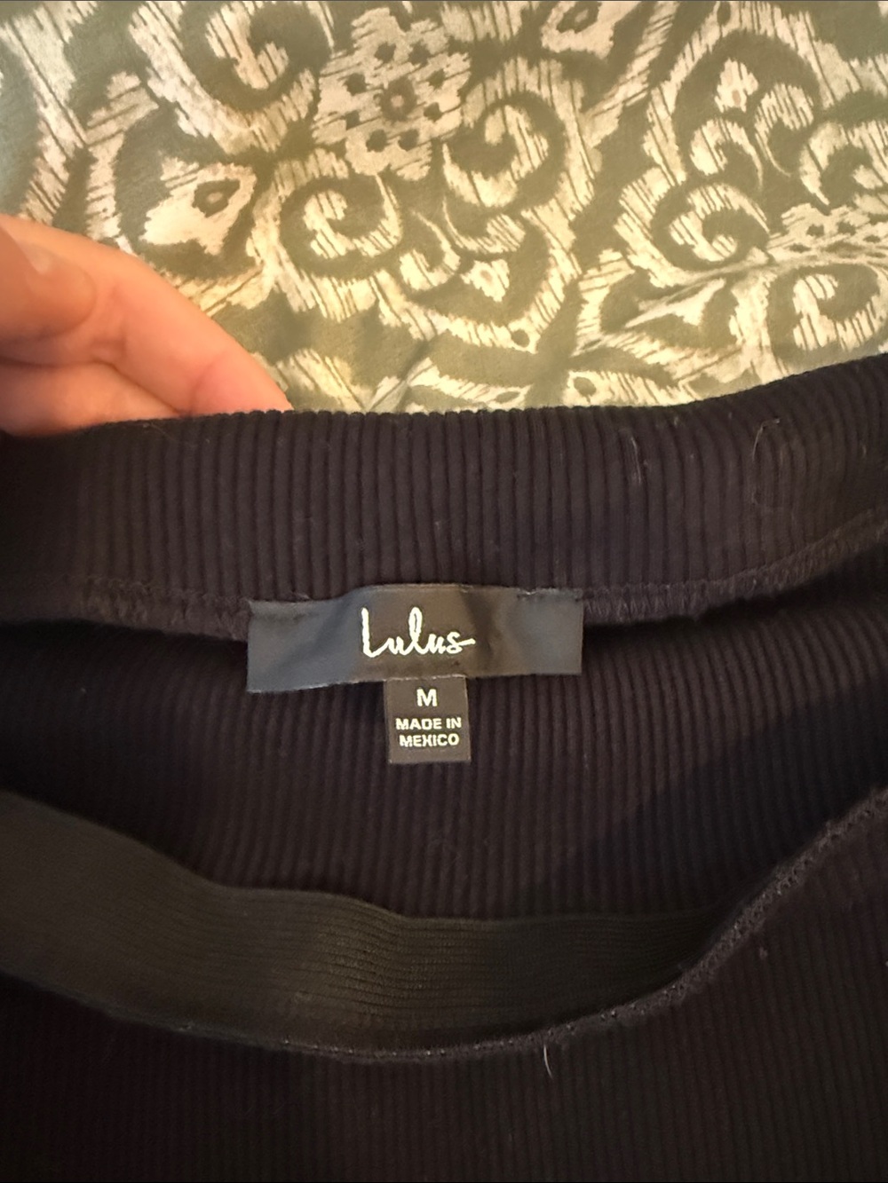 Lulu's Black Ribbed Two Piece Set - Picture 4 of 6